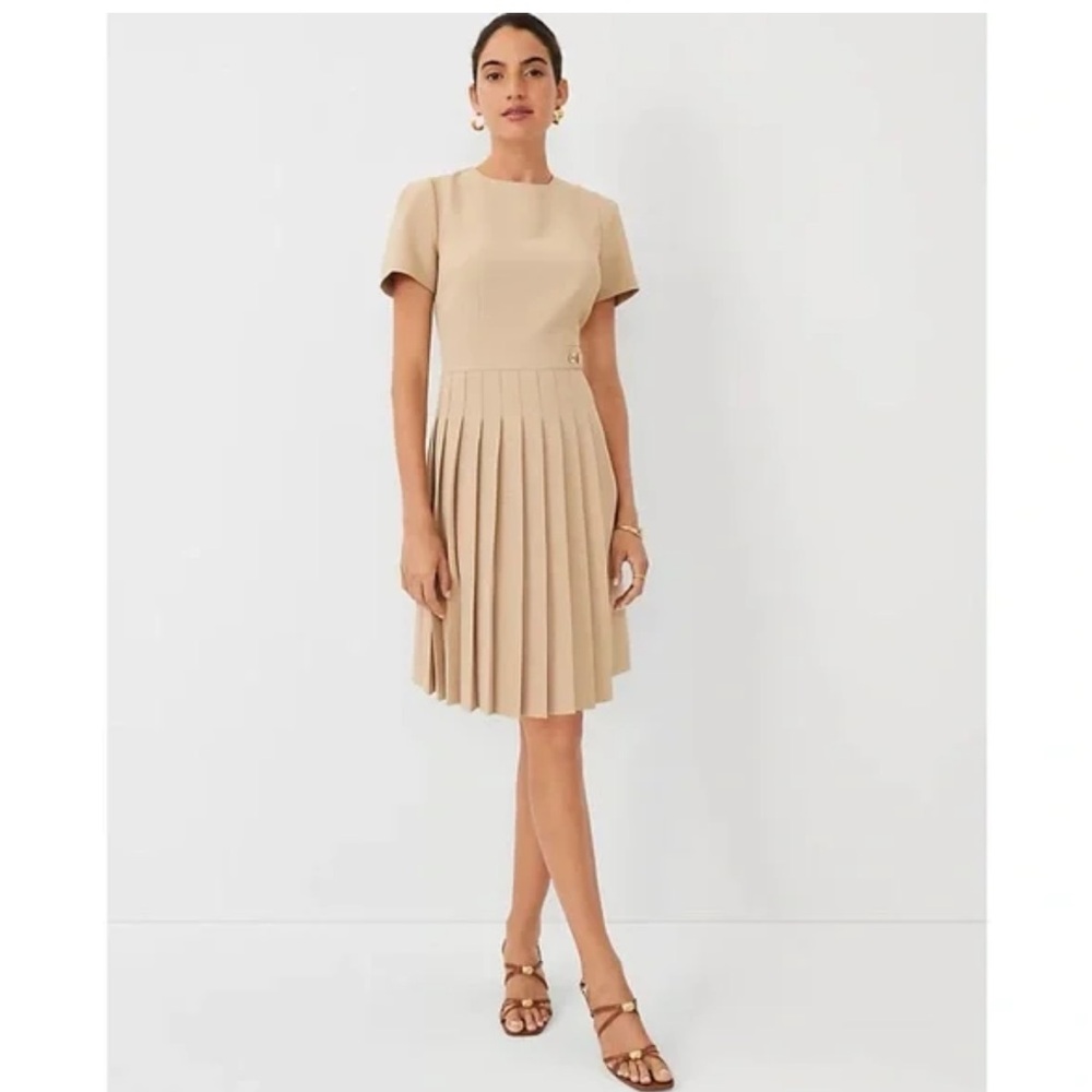 Ann Taylor Beige Midi Dress